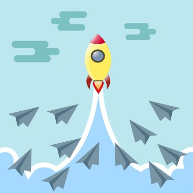 Roketler roketler kağıt yendi