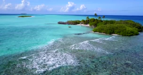 Isla Costera Color Turquesa Disfrutando Vacaciones Tropicales Bali Indonesia — Vídeo de stock