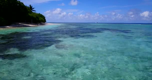 夏の日中は青い海 ボラボラの日当たりの良い性質 フランス領ポリネシア — ストック動画