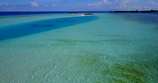 Flachwasser Rande Des Tiefblauen Meeres Exotische Reise Nach Koh Samui — Stockvideo