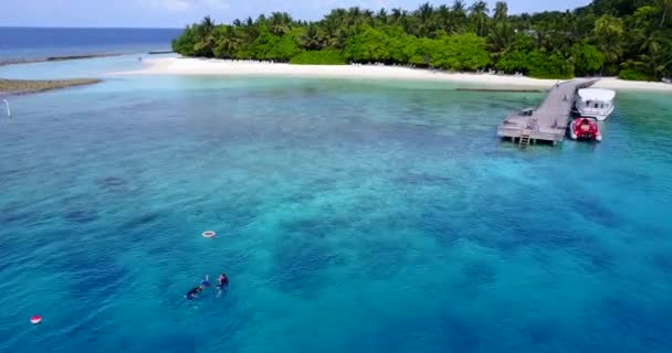Isla Tropical Verde Desde Punto Vista Aéreo Viajes Verano Bali — Vídeo de stock