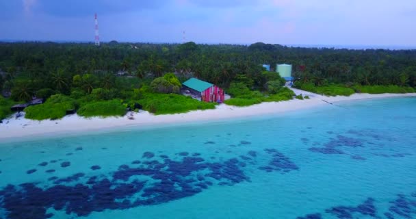 Insula Tropicală Vară Privită Din Punct Vedere Aerian Peisaj Exotic — Videoclip de stoc