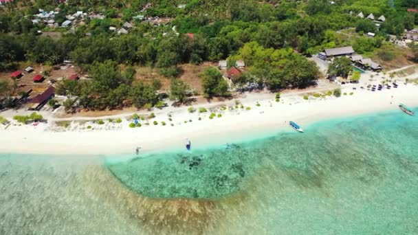 Nsansız Hava Aracından Ilham Verici Deniz Manzarası Endonezya Bali Yaz — Stok video