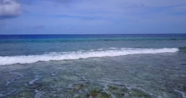 Onde Esecuzione Durante Giorno Scena Estiva Bahamas Caraibi — Video Stock