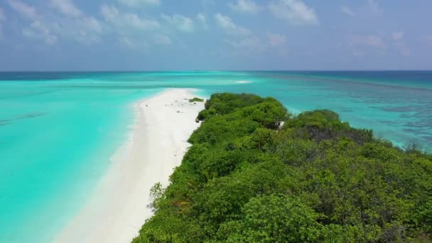 Яскраве Бірюзове Море Височіє Тропічному Острові Exotic Nature Bora Bora — стокове відео