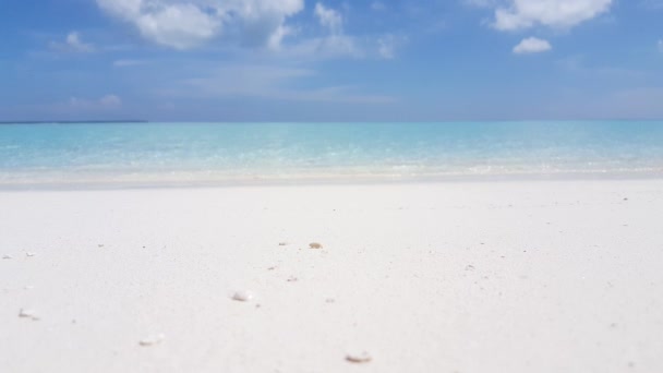 Costa Marítima Das Caraíbas Bela Vista Praia Tropical — Vídeo de Stock