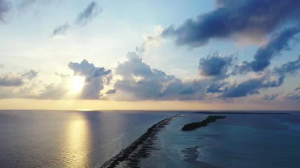 Sonnenuntergang Meer Exotischer Sommerurlaub Auf Den Malediven — Stockvideo