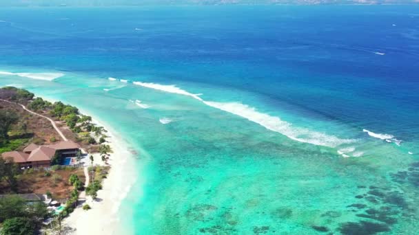 Yaz Günlerinde Doğal Deniz Manzarası Endonezya Nın Idyllic Doğası — Stok video