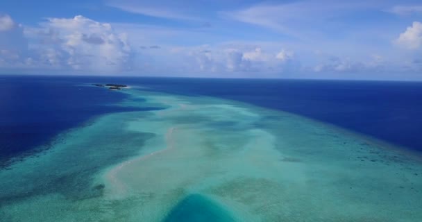 穏やかな海の景色 ドミニカ共和国 カリブ海のエキゾチックな自然 — ストック動画