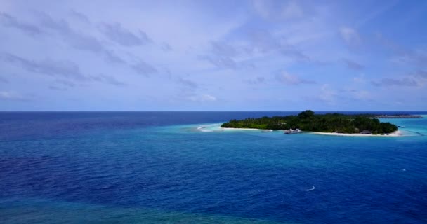 Fundo Natural Beira Mar Brilhante Natureza Exótica Bora Bora Polinésia — Vídeo de Stock