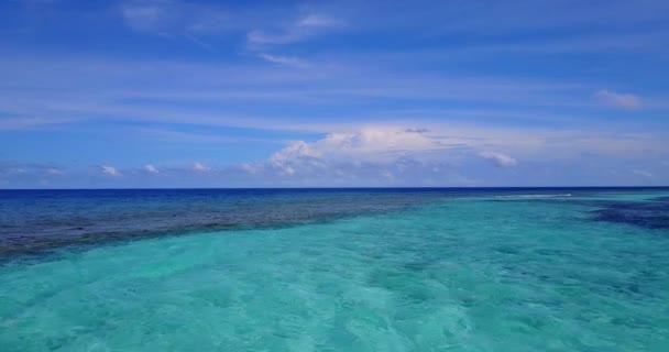 穏やかな昼間の海の景色 カリブ海のバルバドスの日当たりの良い自然 — ストック動画