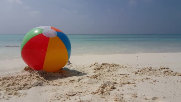 Opblaasbaar Balspeelgoed Het Strand Vrije Tijd Thailand — Stockvideo