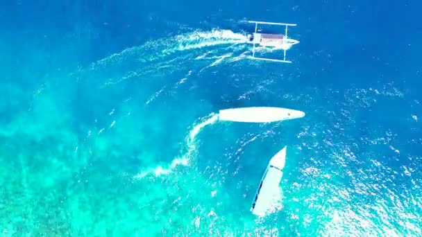 Gündüz Deniz Manzaralı Barbados Karayiplerin Güneşli Doğası — Stok video