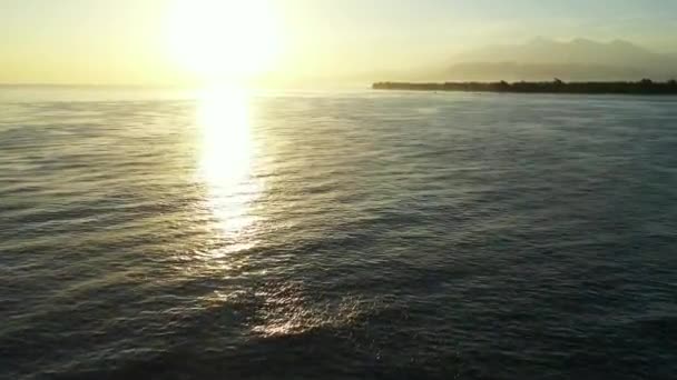 Goldene Stunde Meer Sonnige Natur Von Barbados Karibik — Stockvideo