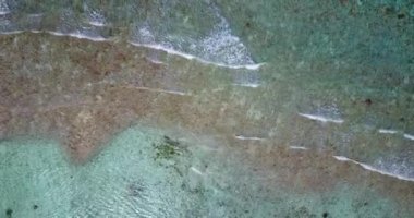 Dalgalanan deniz doğal arka planı. Dominik Cumhuriyeti, Karayipler 'in egzotik doğası. 