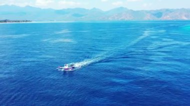Gündüz deniz manzarası. Endonezya, Bali 'deki Doğa Manzarası.  