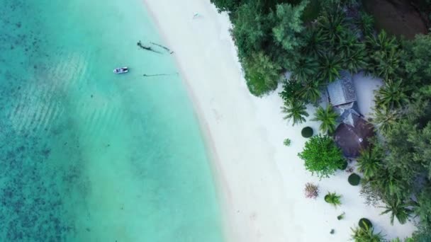 Marina Azul Turquesa Brilhante Perto Ilha Natureza Idílica Bali — Vídeo de Stock