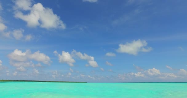 Lebendige Ruhige Aussicht Auf Das Meer Sonnige Natur Der Dominikanischen — Stockvideo