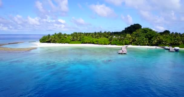 Isla Con Playa Soleada Relajación Marina Bali — Vídeos de Stock