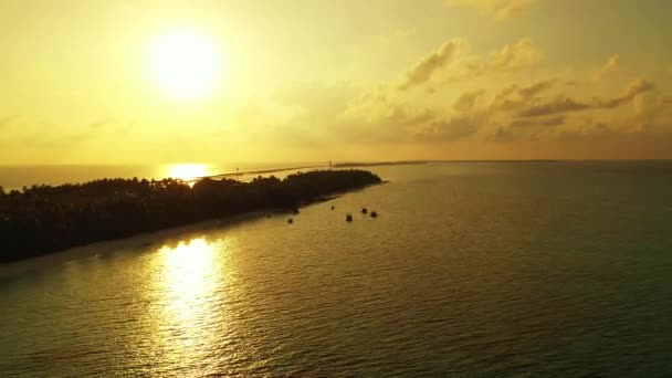 Scenic Kleurrijke Zonsondergang Aan Zee Reis Naar Bali Indonesië — Stockvideo