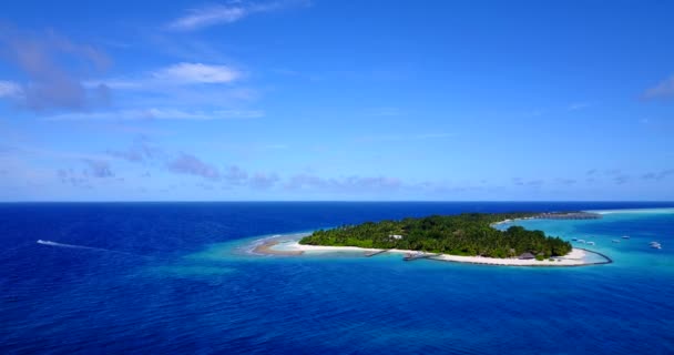 白天的海景自然景观 前往法属波利尼西亚Bora Bora — 图库视频影像