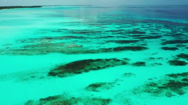 Heldere Turquoise Zee Levendige Achtergrond Vakantie Bali — Stockvideo