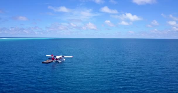 Pesawat Air Laut Biru Tropis Alami Bali — Stok Video