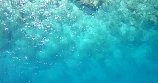 Mirando Desde Arriba Las Olas Del Mar Movimiento Viaje Verano — Vídeos de Stock