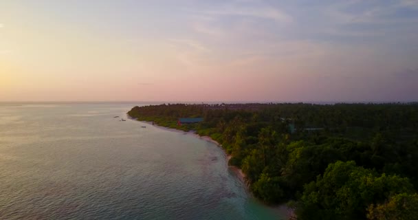 Calma Puesta Sol Junto Mar Naturaleza Tropical Bali — Vídeos de Stock