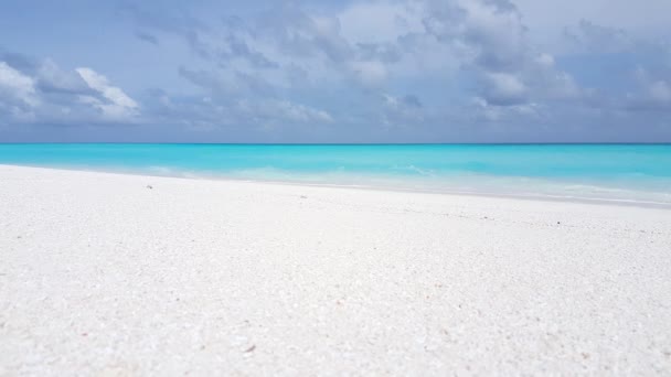 Kustlijn Met Helder Water Exotische Vakantie Malediven Zuid Azië — Stockvideo