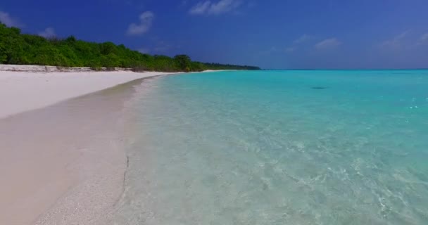 Tropisk Kantad Turkost Hav Sommarresor Till Antigua — Stockvideo