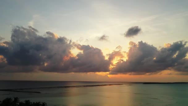 Blick Auf Den Sonnenuntergang Meer Exotischer Urlaub Der Dominikanischen Republik — Stockvideo