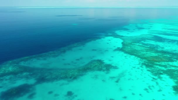 明亮无辜的海景 法属波利尼西亚Bora Bora Bora的异族性质 — 图库视频影像