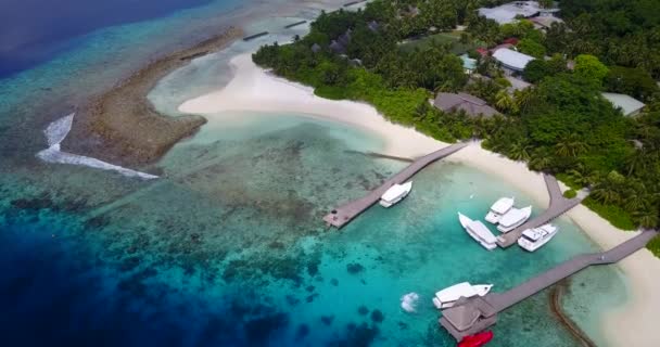 Ośrodek Wyspie Drona Letnia Podróż Antigui — Wideo stockowe