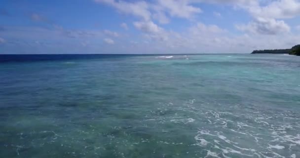 Heldere Zeegezicht Scène Tropische Vakantie Bahama Caribisch Gebied — Stockvideo