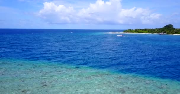 Daytime Seascape View Summer Relax Bora Bora French Polynesia — Stock Video