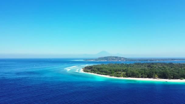 Морской Пейзаж Воздушной Точки Зрения Багамская Идиллическая Сцена — стоковое видео