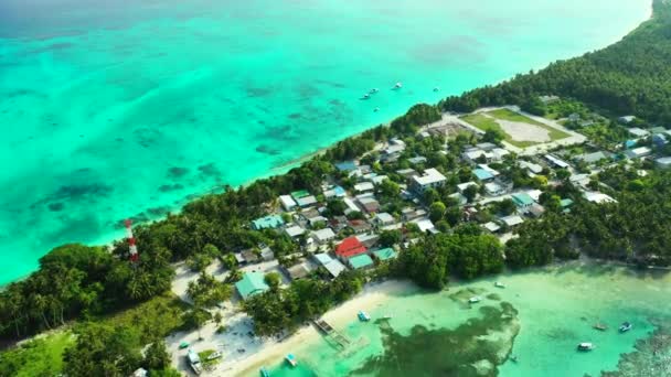 Sto Guardando Isola Robotica Dal Drone Paesaggio Marino Estivo Alle — Video Stock