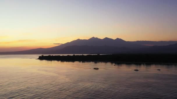 Zachód Słońca Nad Morzem Tropikalny Charakter Bali — Wideo stockowe