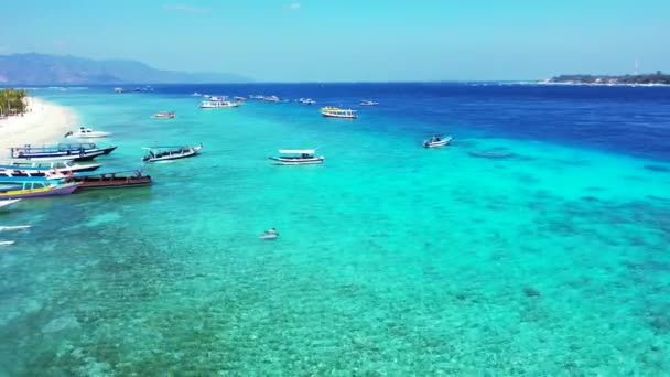 Barcos Orillas Isla Vacaciones Verano Bali Indonesia — Vídeo de stock