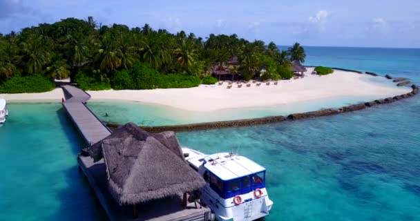 Costa Dell Isola Con Yacht Attraccati Thailandia Viaggio Estivo — Video Stock