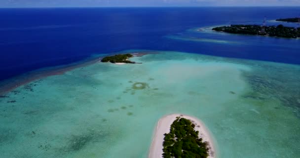 Flyg Ovanför Öar Sommarscen Nära Gili Trawangan Indonesien — Stockvideo