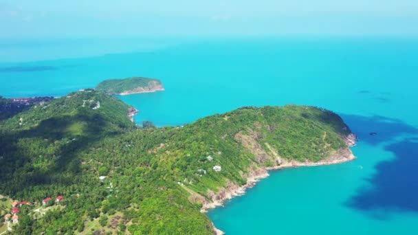 Costa Rochosa Ilha Natureza Idílica Indonésia — Vídeo de Stock