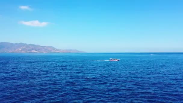 Marineszene Mit Boot Sommerreise Nach Antigua — Stockvideo