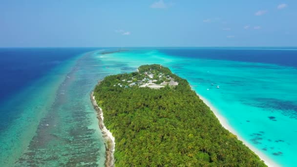 Blick Auf Das Türkisfarbene Meer Sommerszene Auf Den Bahamas Karibik — Stockvideo