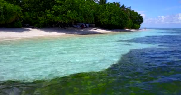 Island Shore Shallow Water Journey Gili Trawangan Thailand — Stockvideo