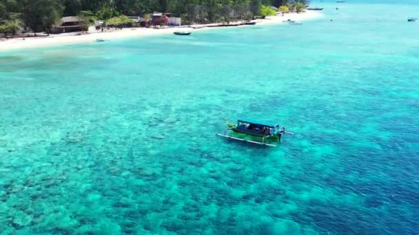 Modré Moře Zeleného Ostrova Tropická Přírodní Scéna Jamajky Karibik — Stock video
