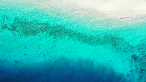 Mirando Agua Mar Ondulada Escena Tropical Verano República Dominicana Caribe — Vídeo de stock