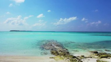 Brigt deniz manzaralı. Bora Bora 'ya Yolculuk, Fransız Polinezyası.