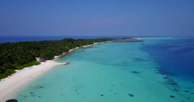 Güneşli deniz manzarası. Bali 'de Rahatlama. 